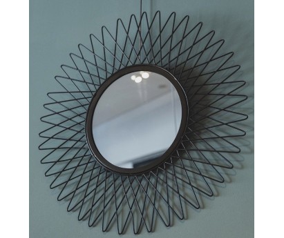 Miroir star- acier laitronné- diamère 63cm