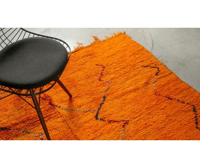 TAPIS BERBERE MRIRT 100% LAINE- ORANGE -185x315cm |