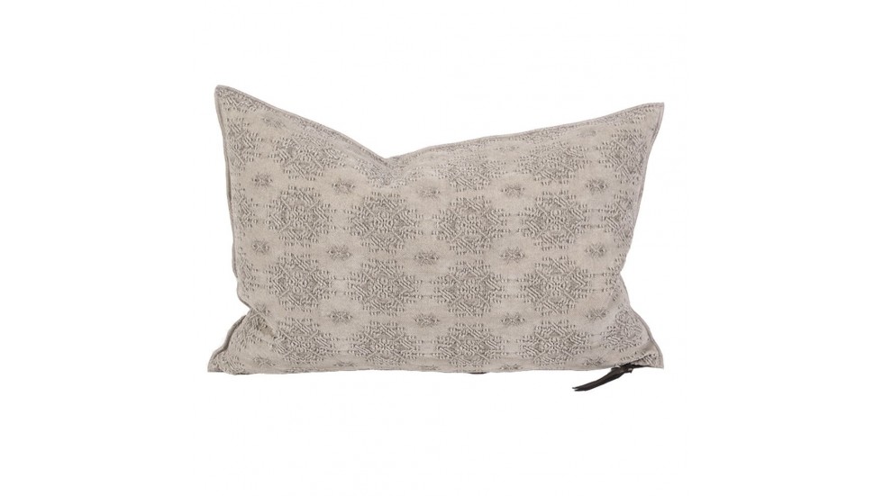 COUSSIN VICE VERSA JACQUARD STONE WASHED KILIM - CIMENT - 2 DIMENSIONS