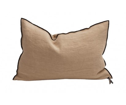 COUSSIN VICE VERSA BLACK LINE | LIN STONE WASHED | 40cm x 60cm | SABLE