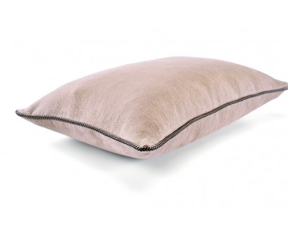 Coussin Waves 100% coton - finition passepoil brodé - sweet pink - 50x70cm