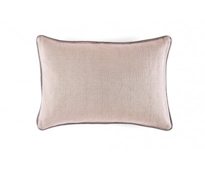 Coussin Waves 100% coton - finition passepoil brodé - sweet pink - 50x70cm