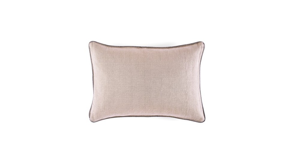 Coussin Waves 100% coton - finition passepoil brodé - sweet pink - 50x70cm