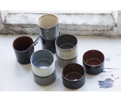 Tasse à café Terre de rêve- diamètre 8cm x H5 cm -Misty dark blue/rust