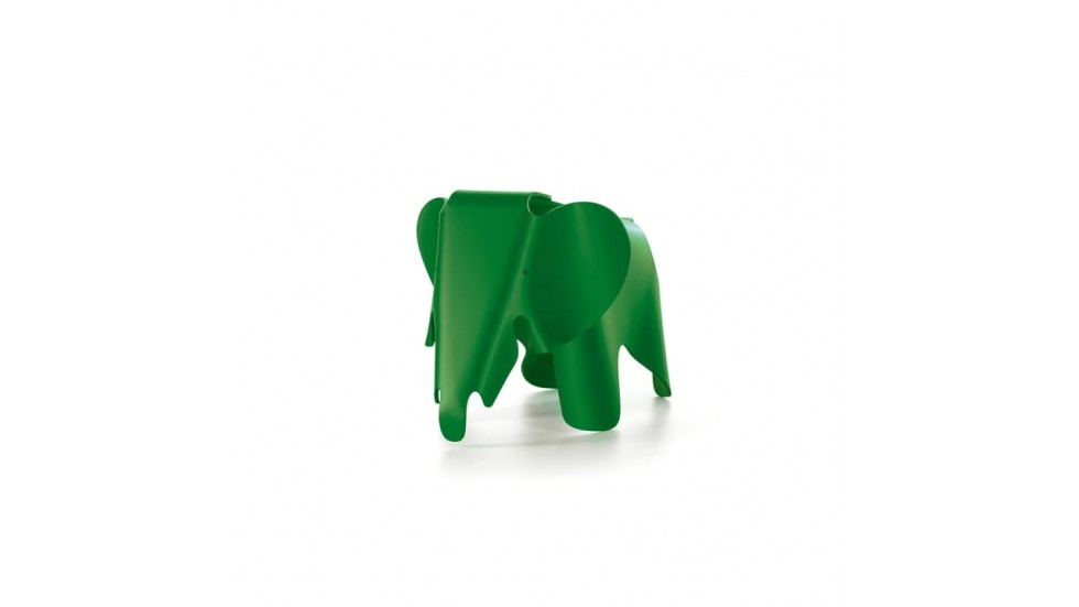 ELEPHANT EAMES | L39cm x L17.5cm x H21cm | POLYPROPYLENE TEINTE MAT | SMALL | VERT