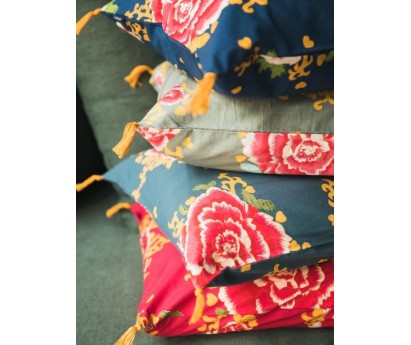 COUSSIN | LIAO | 100% COTON | 40cm x 55cm | INDIGO