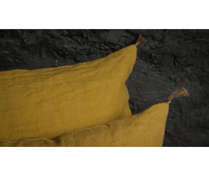 COUSSIN LIN CURCUMA CARAVANE LUNI      