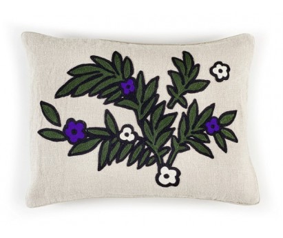 COUSSIN LIN BRODÉ RIVIERA - AMETHYST - 40x55CM