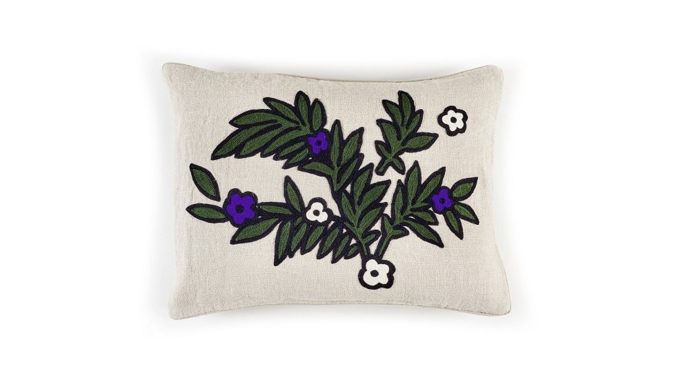 COUSSIN LIN BRODÉ RIVIERA - AMETHYST - 40x55CM