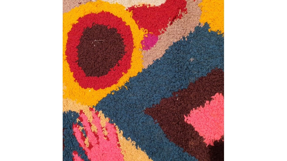 TAPIS ZENDACK LAINE ET COTON NOUE MAIN - N°16 - 58x40cm