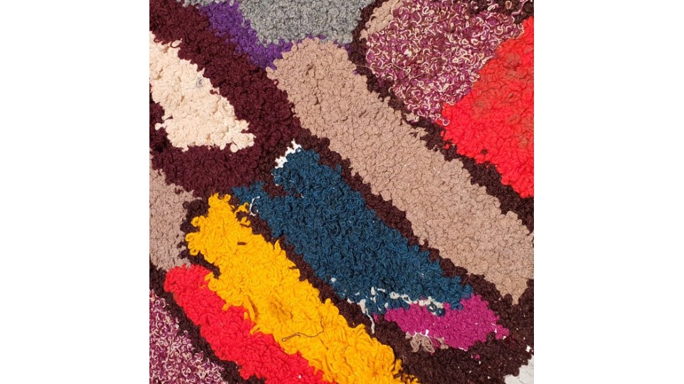 TAPIS ZENDACK LAINE ET COTON NOUE MAIN - N°28 - 61x39cm