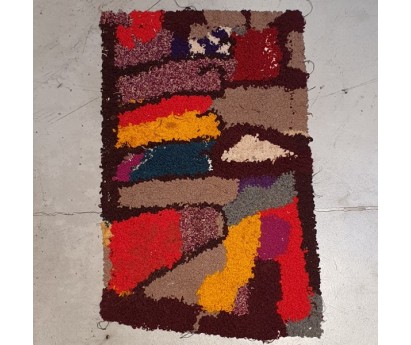 TAPIS ZENDACK LAINE ET COTON NOUE MAIN - N°28 - 61x39cm