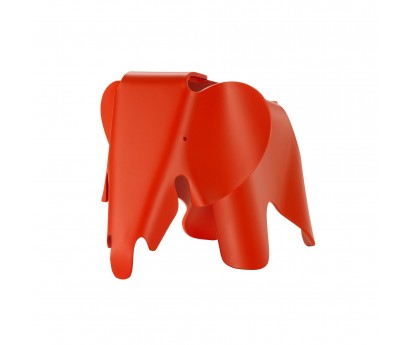 ELEPHANT EAMES | L39cm x L17.5cm x H21cm | POLYPROPYLENE TEINTE MAT | SMALL | ROUGE COQUELICOT