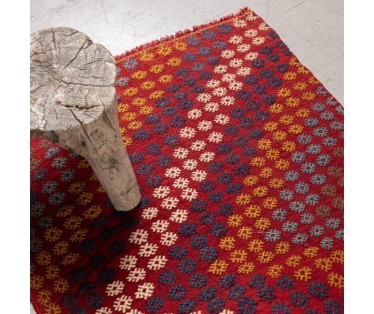 TAPIS DE PASSAGE KILIM SIVAS 100% LAINE NOUE MAIN - 75x350cm