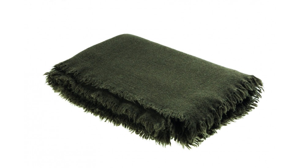 PLAID | LAINE VIERGE LAVEE | 165cm x 250cm | CROCODILE