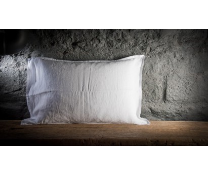 DRAP HOUSSE SIBA | 100% LIN LAVE | 140cm x 200cm | BLANC