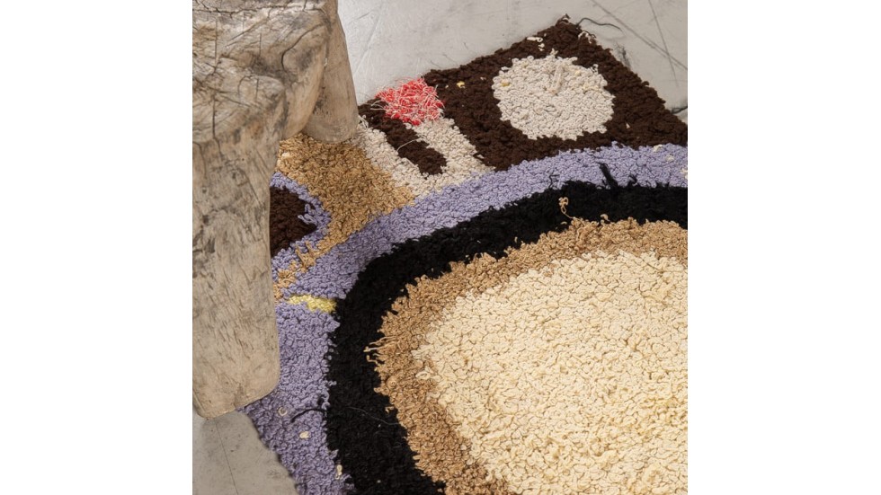 TAPIS ZENDACK - LAINE ET COTON NOUE MAIN 1 - 70x45cm