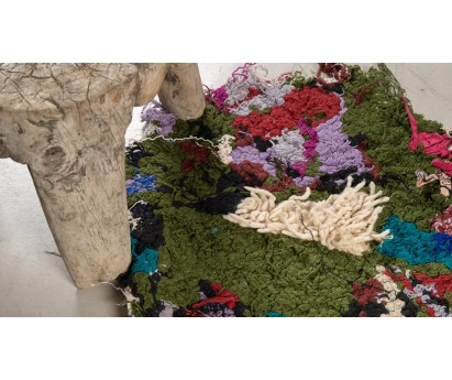 TAPIS ZENDACK | 85cm x 50cm | LAINE ET COTON NOUE MAIN