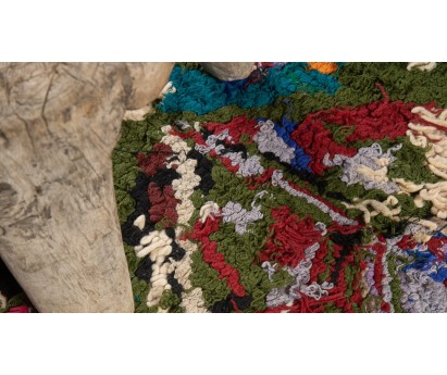 TAPIS ZENDACK LAINE ET COTON NOUE MAIN - N°9 - 85x50cm