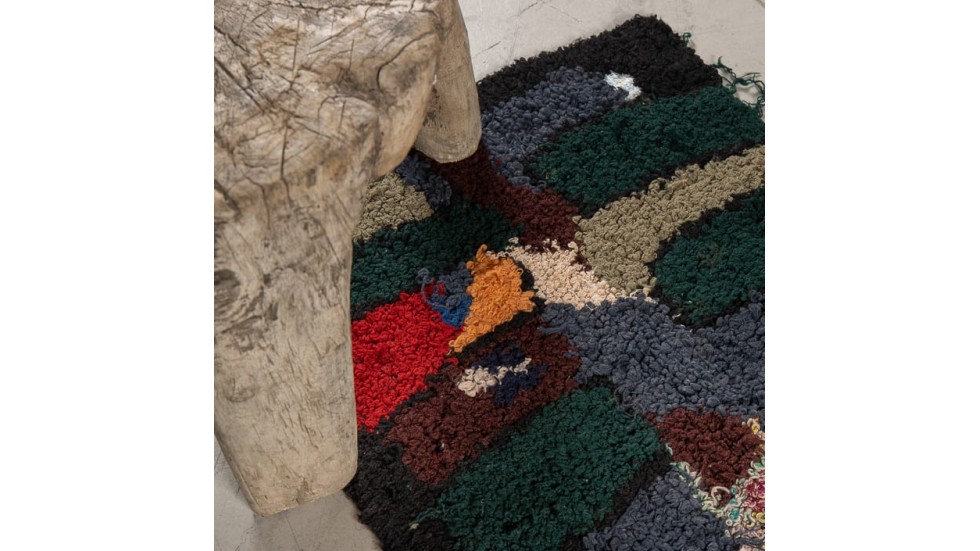 TAPIS ZENDACK LAINE ET COTON NOUE MAIN - N°13 - 62x36cm