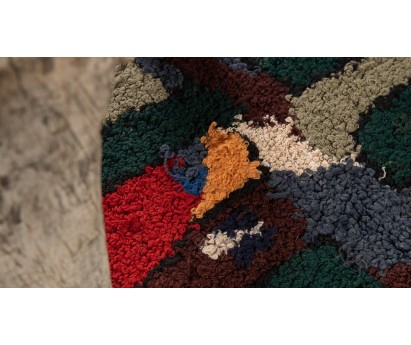 TAPIS ZENDACK LAINE ET COTON NOUE MAIN - N°13 - 62x36cm