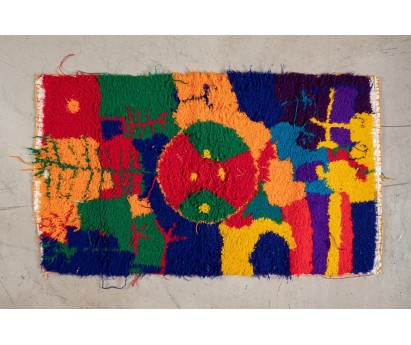 TAPIS ZENDACK TISSAGE 100% LAINE SUR SAC PLASTIQUE TISSE - N°38 - 55x97cm