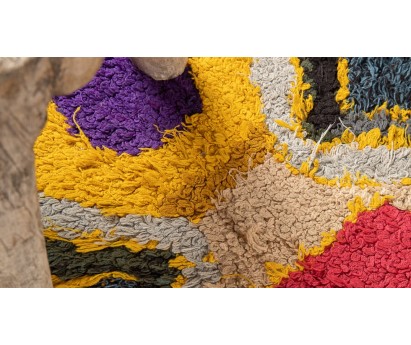 TAPIS ZENDACK TISSAGE 100% LAINE SUR SAC PLASTIQUE TISSE - N°49 - 66x197cm