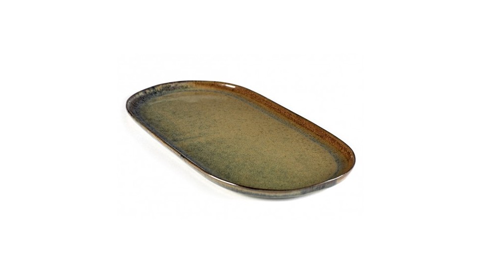 ASSIETTE TAPAS SURFACE | 17cm x 35.5cm H 2cm | INDI GREY | L