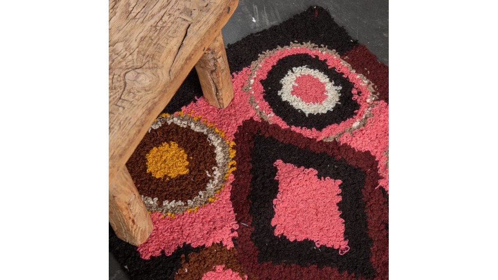 TAPIS ZENDACK LAINE ET COTON NOUE MAIN - N°7 - 75x45cm