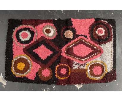 TAPIS ZENDACK LAINE ET COTON NOUE MAIN - N°7 - 75x45cm