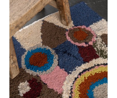 TAPIS ZENDACK | 75cm x 45cm | LAINE ET COTON NOUE MAIN