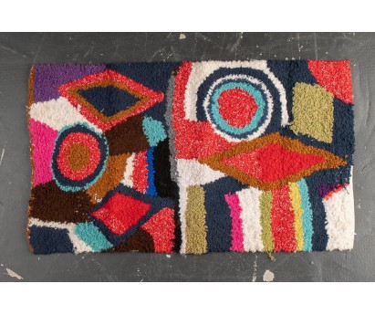 TAPIS ZENDACK LAINE ET COTON NOUE MAIN - N°60 - 77x44cm