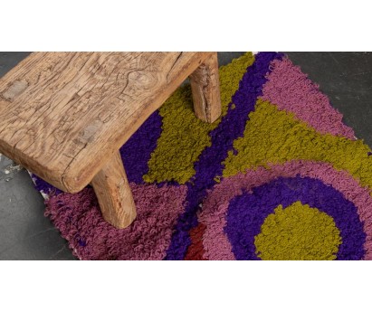 TAPIS ZENDACK LAINE ET COTON NOUE MAIN - N°61 - 80x39cm