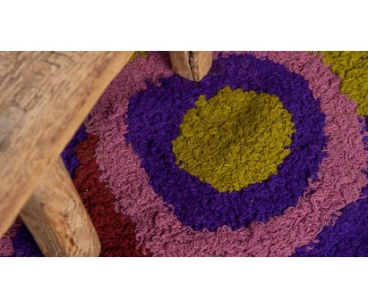 TAPIS ZENDACK LAINE ET COTON NOUE MAIN - N°61 - 80x39cm