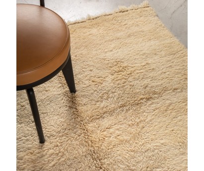 TAPIS BERBERE MRIRT 100% LAINE - BLANC - 165x250cm