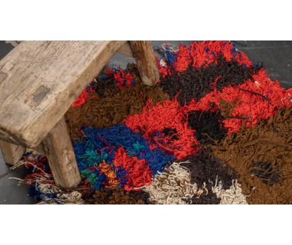 TAPIS ZENDACK LAINE ET COTON NOUE MAIN - N°65 - 50x100cm