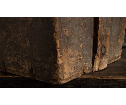 SEAU EN BOIS ANCIEN | PIECE UNIQUE |  41cm x 41cm x H 62cm