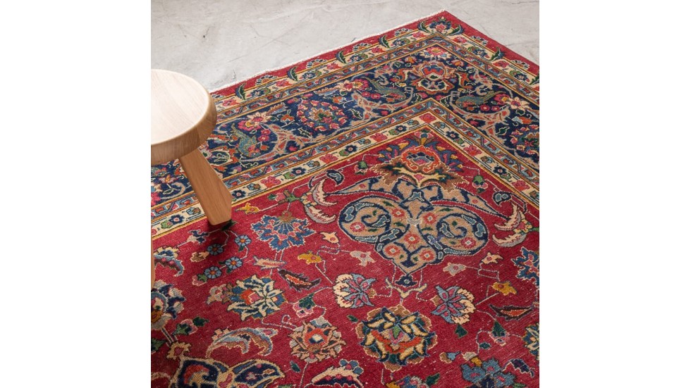 TAPIS VINTAGE ANCIEN TABAN | LAINE AVEC TRAME COTON | 301cm x 402cm