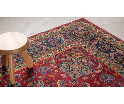 TAPIS VINTAGE ANCIEN TABAN | LAINE AVEC TRAME COTON | 301cm x 402cm