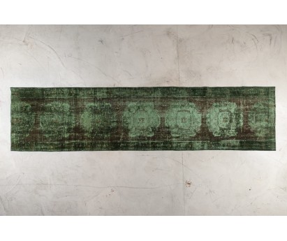 TAPIS VINTAGE ANCIEN | LAINE AVEC TRAME COTON | 89cm x 364cm