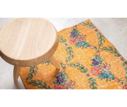 TAPIS VINTAGE ANCIEN ZEKI MUREN | LAINE AVEC TRAME COTON | 64cm x 273cm