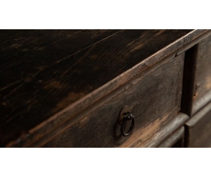 MEUBLE DE RANGEMENT EN ORME LAQUE | 2 PORTES 2 TIRROIRS | SHANXI 18éme | 104cm x 48cm H 107cm