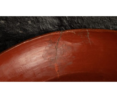 PLAT EN BAMBOU LAQUE ORANGE | BIRMANIE | GM