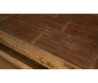 BANQUETTE EN ORME ET BAMBOU | 200cm x 74cm x H60