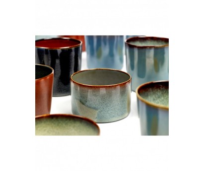 GOBELET CONIQUE TDR | S | Ø 7cm x H7.5cm | SMOKEY BLUE/MISTY GREY