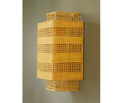 APPLIQUE ION | BAMBOU ROTIN ET PAPIER VEGETAL | 18cm x 12cm x 28cm | E27