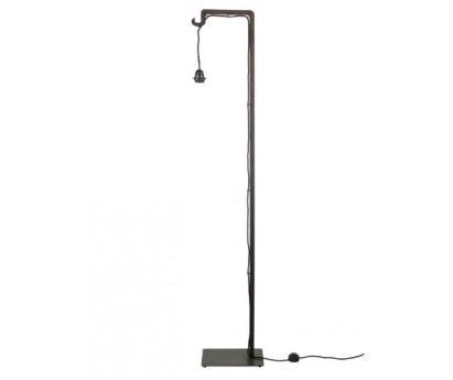 LAMPADAIRE ION - ABAT-JOUR BLANC BIAIS NOIR - 150cm