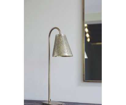 LAMPE A POSER ELLA - ACIER PATINE BRONZE - 55cm