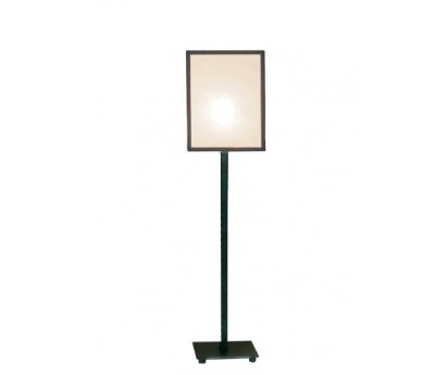 LAMPE A POSER TARA - ABAT-JOUR CARRE BIAIS NOIR - 50cm