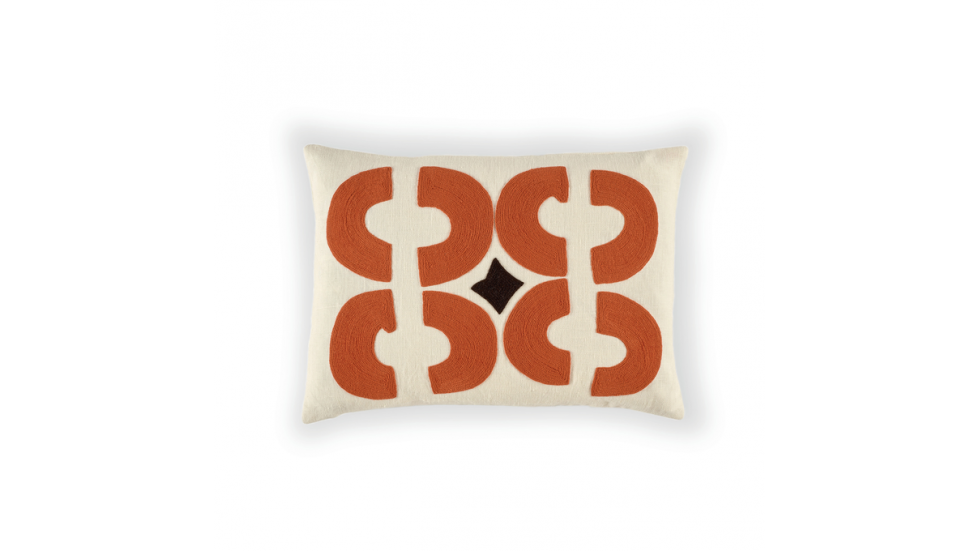 COUSSIN LIN BAHIA - CORAIL - 40x55CM COUSSIN LIN BAHIA - CORAIL - 40x55CM